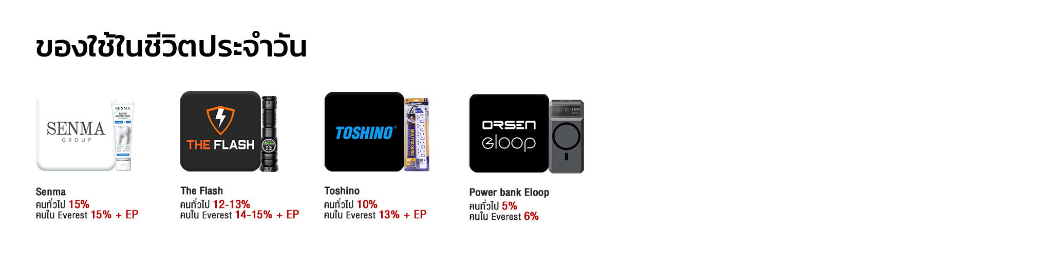 ของใช้ในชีวิตประจำวัน